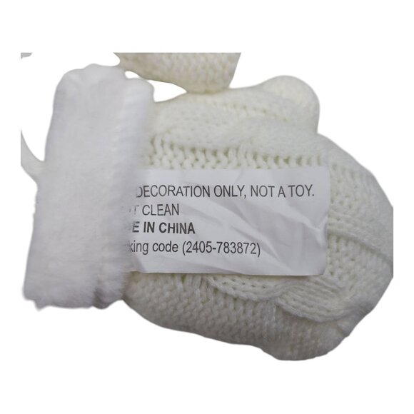 Red Shed Knit Mittens Ornament Christmas Tree Ornament White Christmas Decor - Picture 3 of 8
